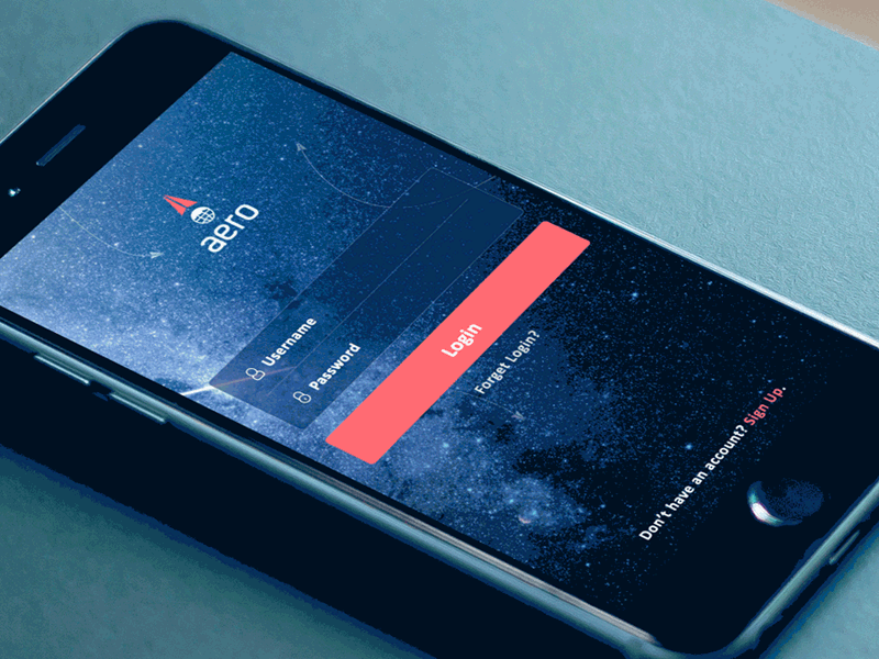 iOS Login Screen Animation animation app clean design gif iphone login mobile sketch ui ux web