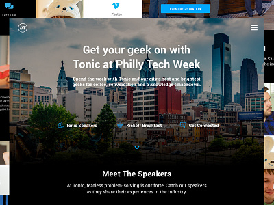 Tonic Design Philly Tech Week Page design layout mobile philly tech ui ux web web design