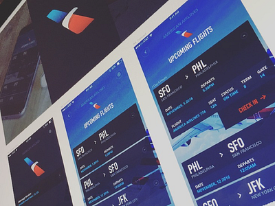 American Airlines app design interface ios iphone mobile product design ui ux