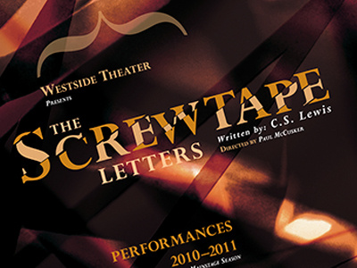 The Screwtape Letters Playbill cut orange paper playbill poster promotion screwtape