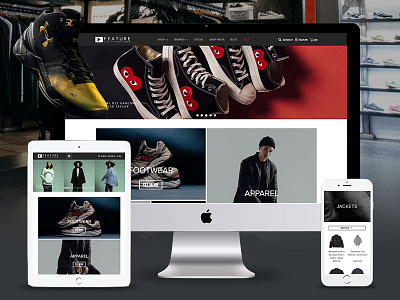 Feature Web Design design photoshop shopify site ui ux web design website