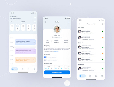 telelmedicine application baby brand branding care co ordination design ehr facesheet health illustration logo patient app patient engagement ui