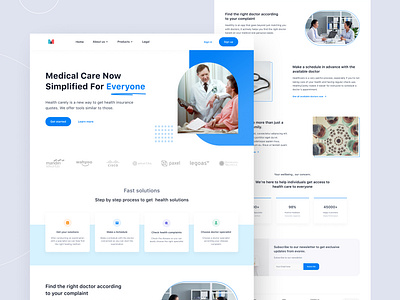 Medical care Landing page baby brand care co ordination design ehr facesheet illustration logo patient app patient engagement