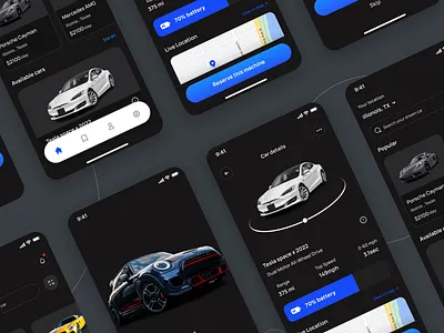 car rental concept brand car carrental design facesheet fastcars illustration luxurycars patient app patient engagement rent ui