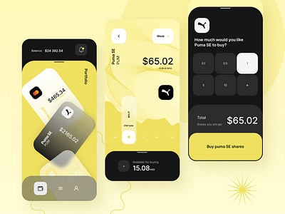 Shares buying mobile app design