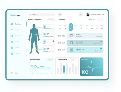 Health app dashboard app dashboard health app medical app ui ux