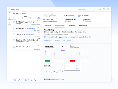 Healthvita - Care Tasks View care co ordination patient app patient engagement