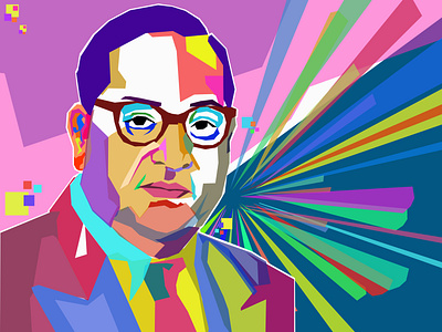 ambedkar wpap digital art digital illustration digital painting digitalart digitalarts digitalartwork photoshopart portrait wpap