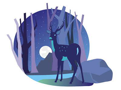 Deer in the night