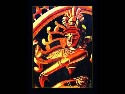 Natrajan acrylic acrylic colours art arts natrajan painting shiva