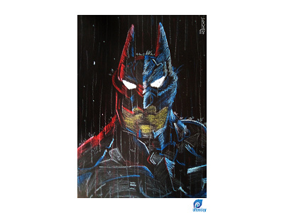 Batman art arts batman oil pastels painting