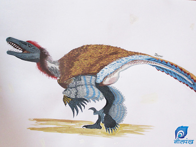 Velociraptor art arts digital painting digitalarts digitalartwork illustration painting