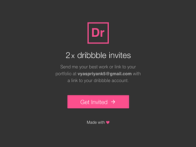 2x Dribbble Invites