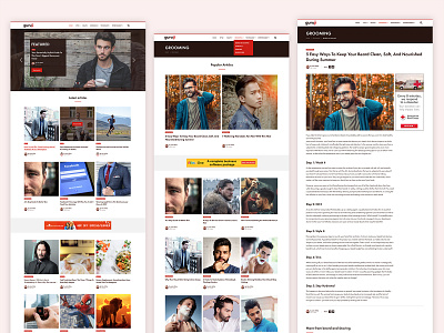 Guruji blog blog design blog post blogger category page flat homepage ui ux web design web pages