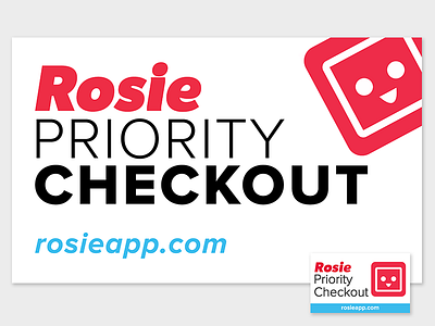 Priority Checkout Sign Revamp clean design ecommerce print print design rosie sign typography