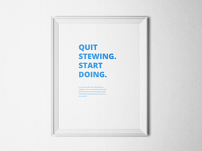 Motivation Poster clean design poster print typography