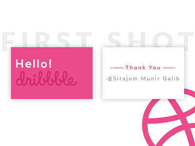 First Shot debut first shot hello dribbble thanks minimal simple