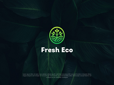 Fresh Eco Logo Design brand brand design branding clean logo eco gradient logo graphic design green identity logo logo design logo vector mark modern modern logo organic simple logo symbol tree visual identity