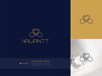 Luxury Diamond Line Art Jewelry Logo Design