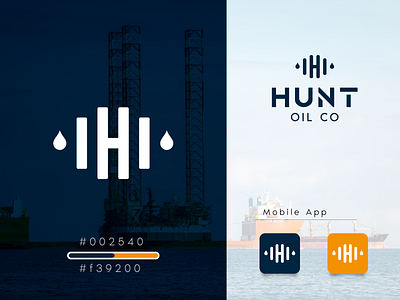 H Letter Logo Design | Hunt Oil Company