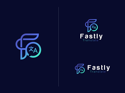 Fastly translate brand identity art work best designer brand designer branding colorful design dribbble f letter logo fast translate gradient logo illustrator logo logo idea logo inspiration logotype modern translate logo typography uxui visual identity