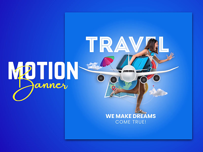 Animated Travel Banner | Animation promo video ads after effect animated social post animated travel banner animation animation designer animation video banner design branding freelancer gif banner graphic design motion banner motion designer promo video render social post travel video web