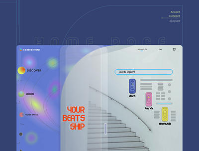 X-11 Beats Station Webstore Design - Home Page design e commerce graphic design illustration typography ui ux