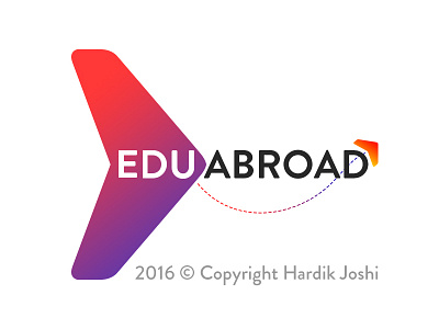 Edu Abroad Logo 1 adobe client company concept education foreign illustrator logo