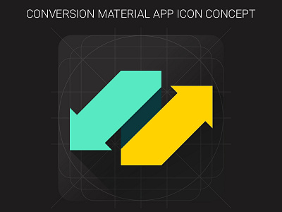 Conversion Material Design app concept design icon