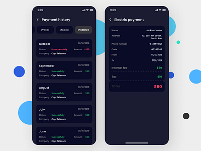 Payment history App