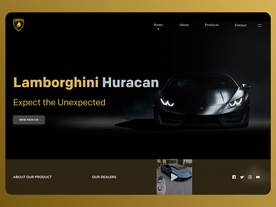 Cars Landing Page art branding design new online typography ui ux web website