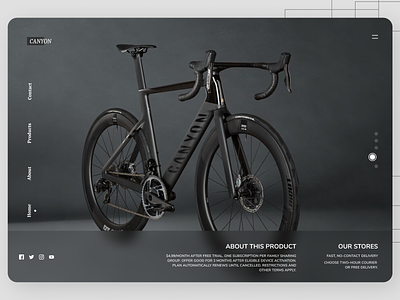 Bicycles Landing Page branding deisgner design designs minimal new ui uiux ux web