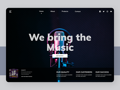 Music Site @daily ui branding deisgner design designs new ui uiux ux web
