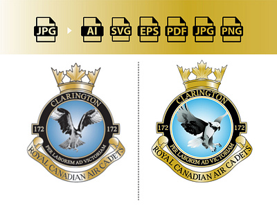 Logo Update & Redraw (Royal Canadian Air Cadets) illustration logo design logo design concept logo designer logo redraw logo revision logo update logos logotype