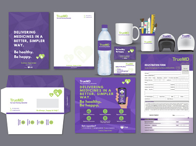 Stationery Design (TrueMD) brand identity branding brochure layout business card company profile corporate brochure corporate identity flyer design graphic design illustration letterhead logo design stationery design trifold brochure design