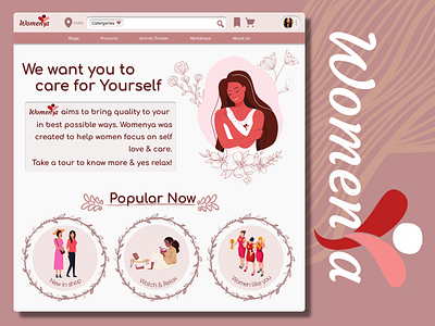 Womenya dribble ecommerce ecommerce design figma health women women health women in illustration womens day womenya
