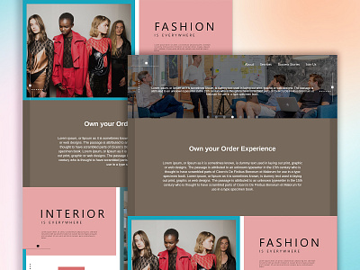 Fashion Website Ui Design branding fashion landing page ui ux webdesign website website builder