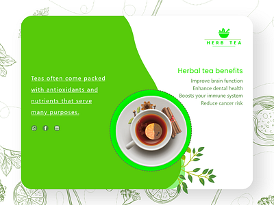 Herbal Tea Landing Page ui Design adobe xd clean creative health herbal herbal tea landing page tea ui ui design ux design website xd xd design