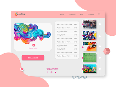 painting website ui