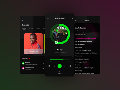 Music App figma design first shot music app uidesign