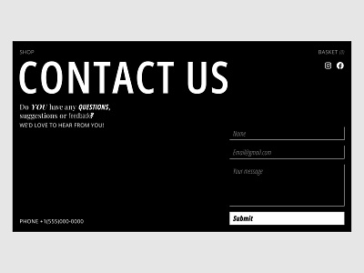 Contact Form contact page dailyui design feedback page graphic design landing page makeevaflchallenge makeevaflchallenge8 minimal typography ui ux web design website