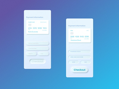 Credit Card Checkout, Neuomorphism, 002 app daily dailyuichallenge design minimal neuomorphism ui