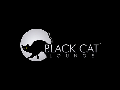 Black Cat Lounge Logo - Branding animal black white branding cat design icon icon design idea identity logo logo design lounge