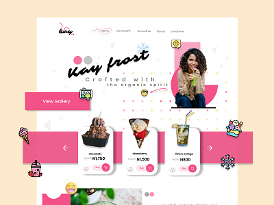 kay_frost business figma icecream modern smoothie web design
