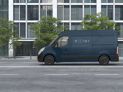 Oxiar Branding branding bus cardesign delivery design flat minimal