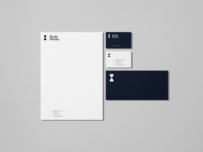 Etude Stucky Branding aeonik brand branding darkblue design flat grey logo minimal minimalist stationery typography visual visualidentity