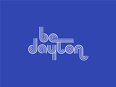 be dayton custom type custom typography dayton design lettering line weight logo logo design logotype merch minimalis monoline ohio speakeasy tshirt