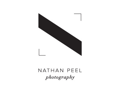 nathan peel logo black and white branding classy high end logo n np photography