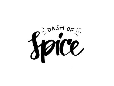 logo brush pens dash hand lettered lettering logo paperreka spice