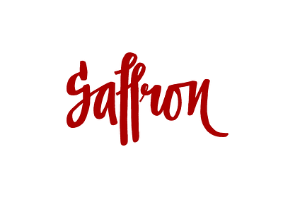 saffron lettering cooking hand drawn type hand lettering kitchen lettering letterpress paperreka saffron spice spicy letter typography